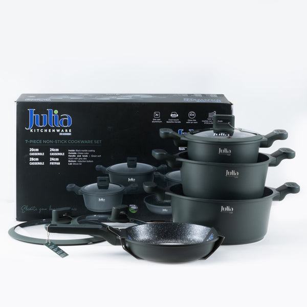 ELITE-PRO COOKWARE SET 7-PIECES-GREEN