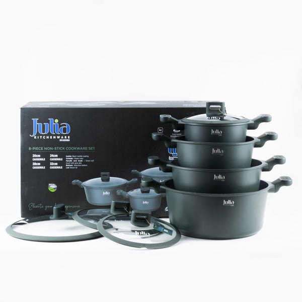 ELITE-PRO COOKWARE SET 8-PIECES-GREEN