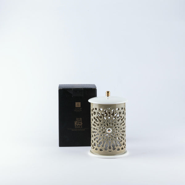 Small Electronic Candle From Asalah - Olive + Gold