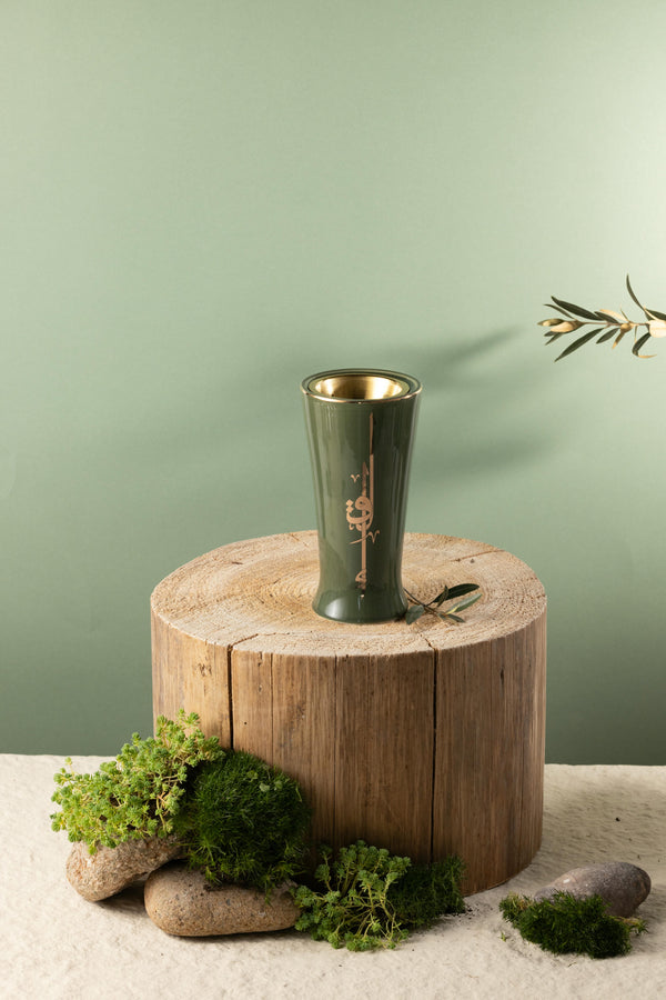 Incense Burner From Liqaa -  Olive + Gold