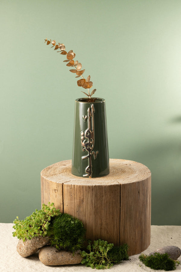 Flower Vase - S From Liqaa -  Olive + Gold