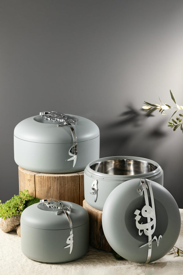 Food Warmer Set From Liqaa -  Grey + Silver