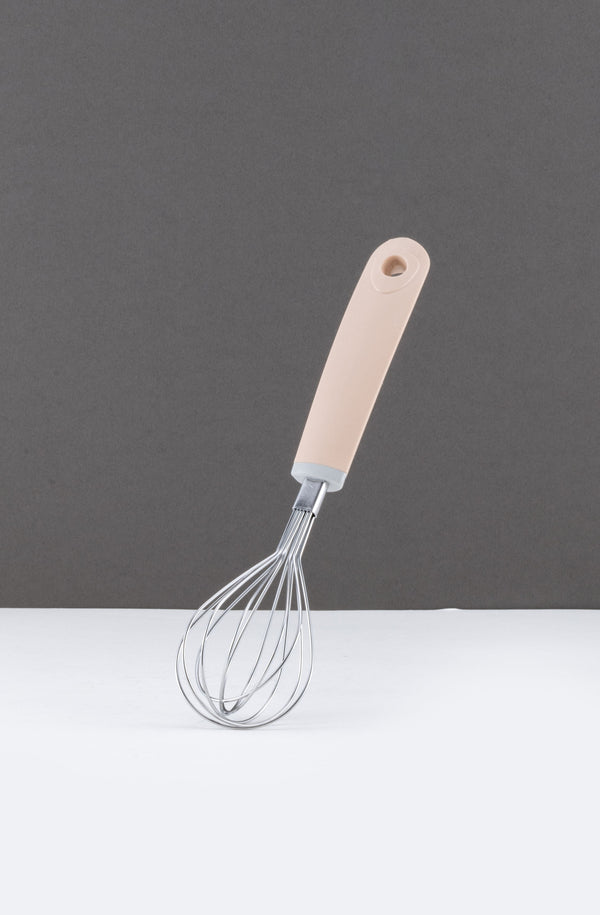 WHISK WITH PLASTIC HANDLE SMALL-PINK