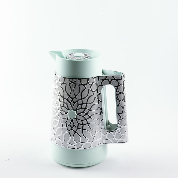 Luxury Vacuum Flask For Tea Or Coffee From Asalah - Teal + Silver