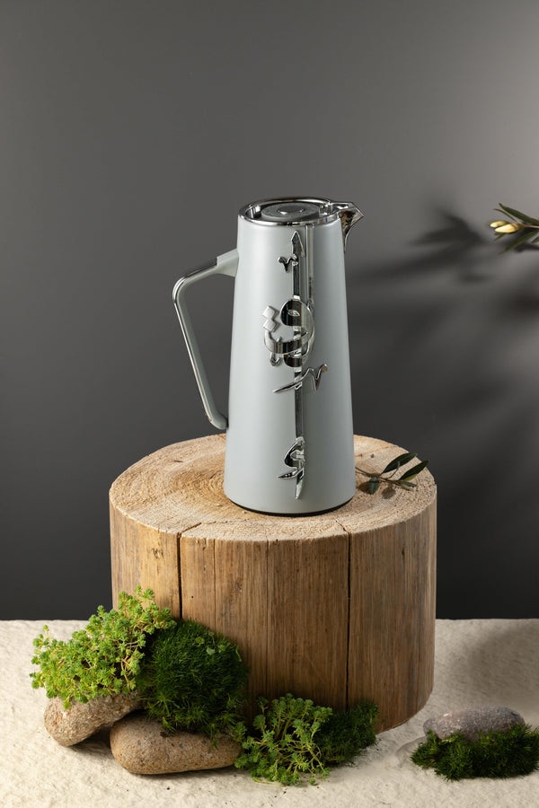 One Vacuum Flask For Tea And Coffee From Liqaa -  Grey + Silver