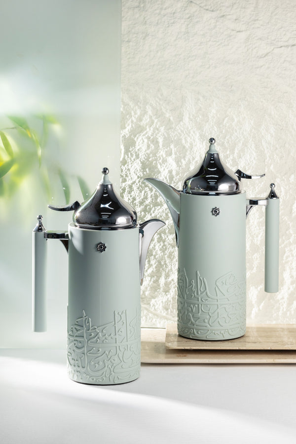 Set Of Vacuum Flasks From Jiwar -  Light Green + Silver