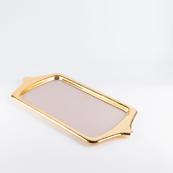 Iron Serving Tray From Jiwar -  Purple + Gold