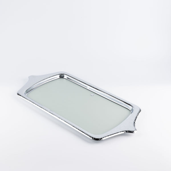 Iron Serving Tray From Jiwar - Light Green + Silver