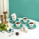 Turkish  Coffee Set 12Pcs From Zuwar - Blue