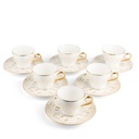 Tea Porcelain Set 12 Pcs From Harir -Beige