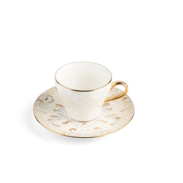 Tea Porcelain Set 12 Pcs From Harir -Beige