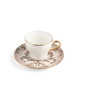 Tea Porcelain Set 12 Pcs From Harir -Brown