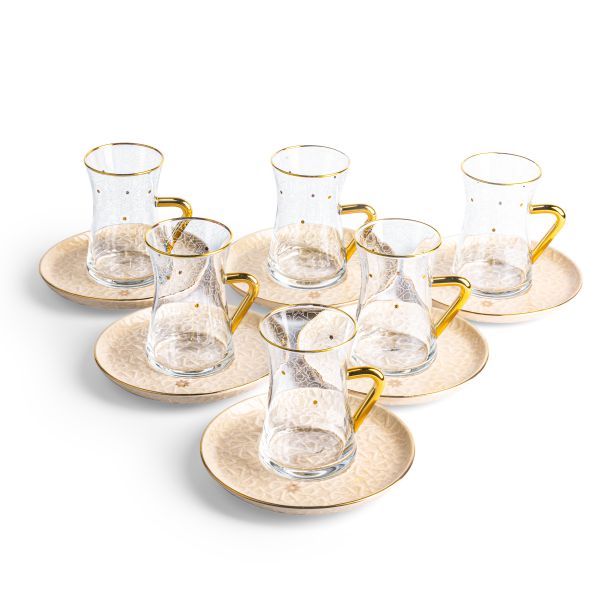 Tea Glass Sets From Crown - Beige
