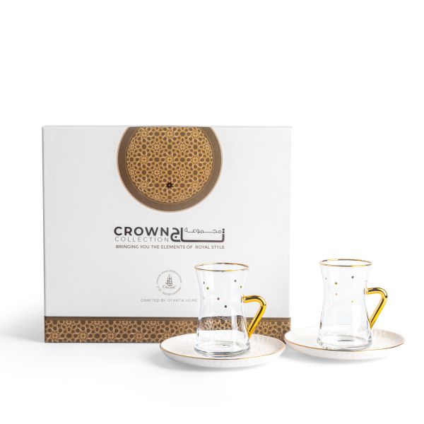 Tea Glass Sets From Crown - Gold