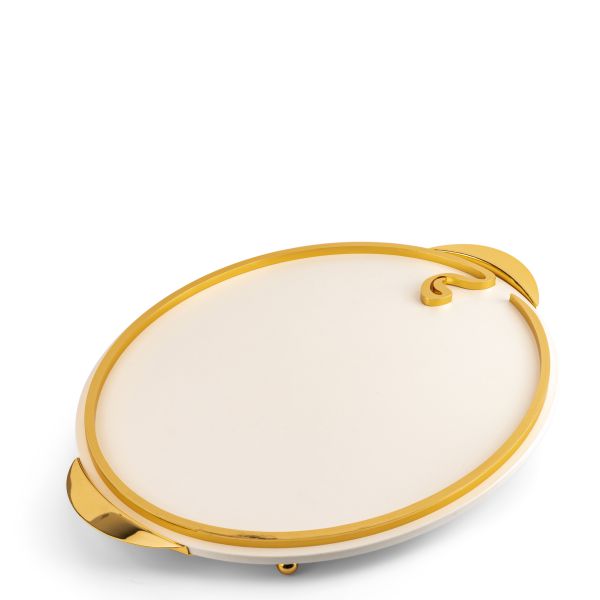 Luxury Serving Tray From Nour - White