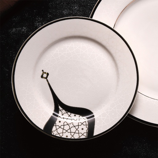 [GY1012-BLACK] Black Nuts Serving Plates From Arabesque Collection