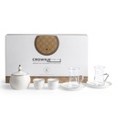Tea And Arabic Coffee Set 19Pcs From Crown - Silver