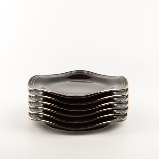 [ET1288] Black - Nuts Serving Plates From Waves
