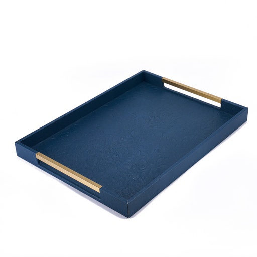 [SW1011] Blue - Leather Tray From Ikram