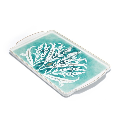 [GY1332] Porcelain Serving Tray From Tolipa - Green