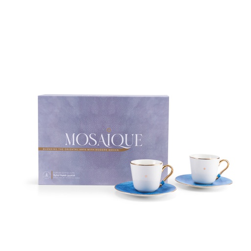 [GY1286] Turkish Coffee Set 12 Pcs From Mosaique - Blue
