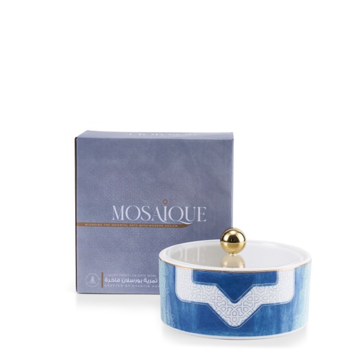 [GY1318] Small Date Bowl From Mosaique - Blue