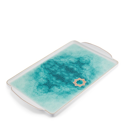 [GY1336] Porcelain Serving Tray From Mosaique - Green