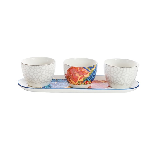 [DUN-1179] Snack tray set of 4 in printed color box