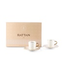 Turkish  Coffee Set 12Pcs From Rattan - Pearl